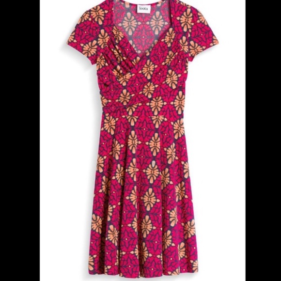 🎈NWT LEOTA🎈LULA PETITE TERAZZO JERSEY DRESS🎈 - Picture 2 of 9